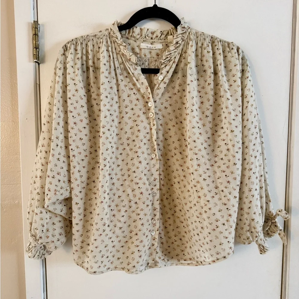 Doen Rose Top in Cream Parc Monceau - Picture 3 of 9